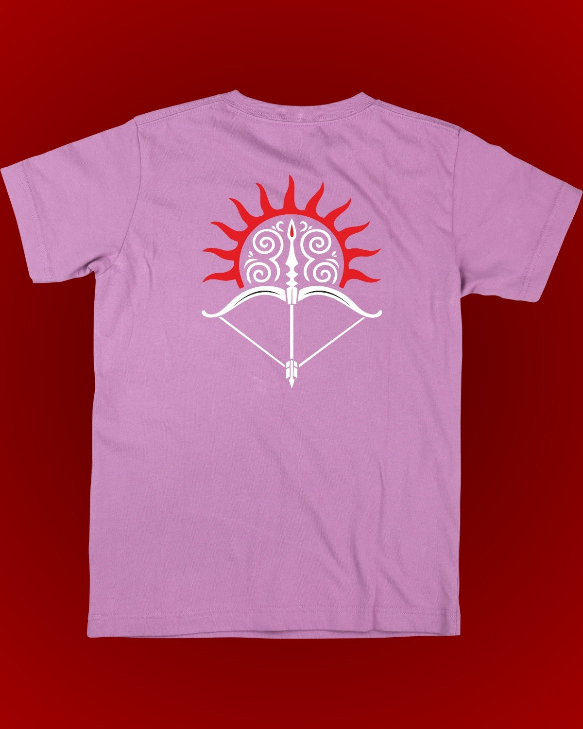 Battle of Kurukshetra | T-Shirt Bold Spiritual Graphic Tee ( Purple )