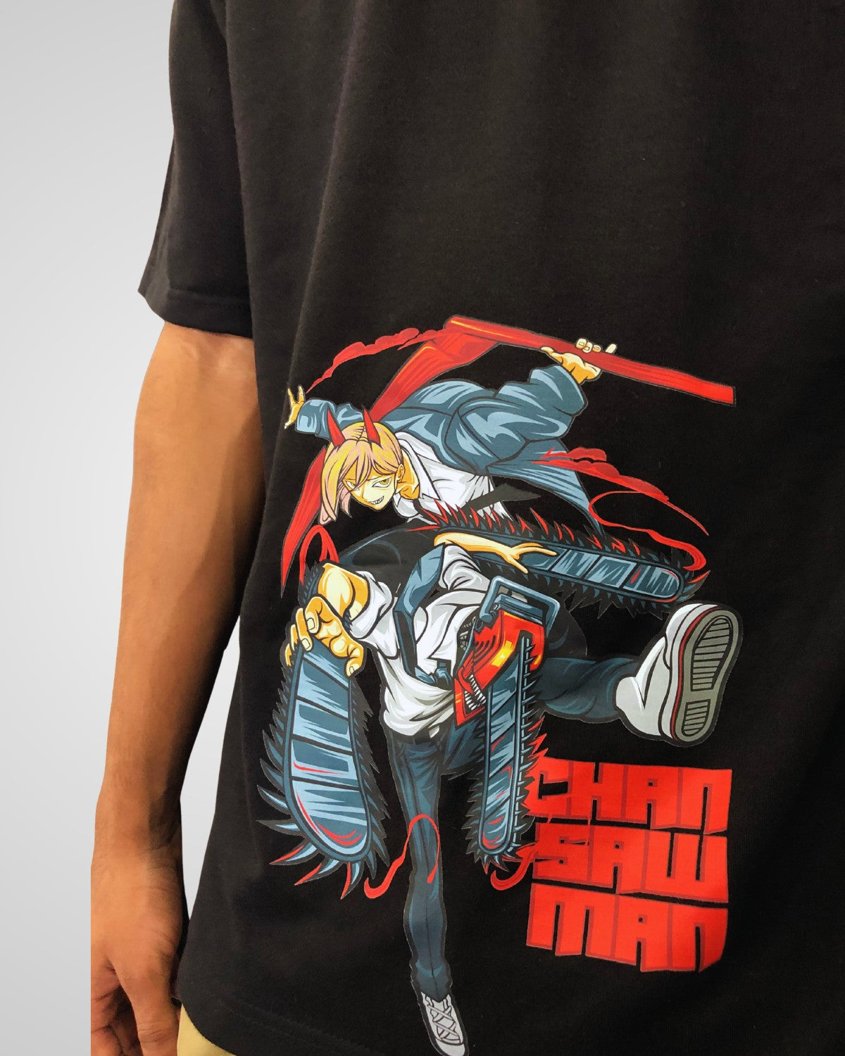 Anime T-Shirt for Men Cool Graphic Tee for Anime Fans ( Black )