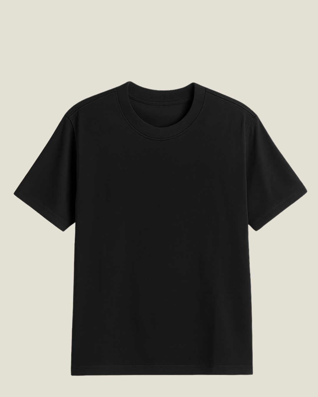 Premium Black Oversized Cotton T-Shirt for Men - ( Black Color )