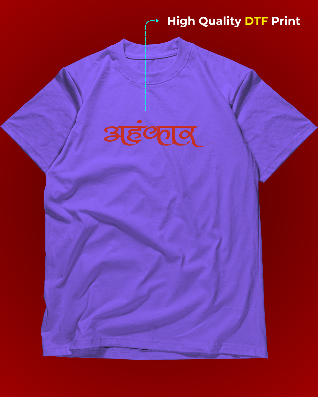 OverSize Kurukshetra Epic T Shirt Light Purple