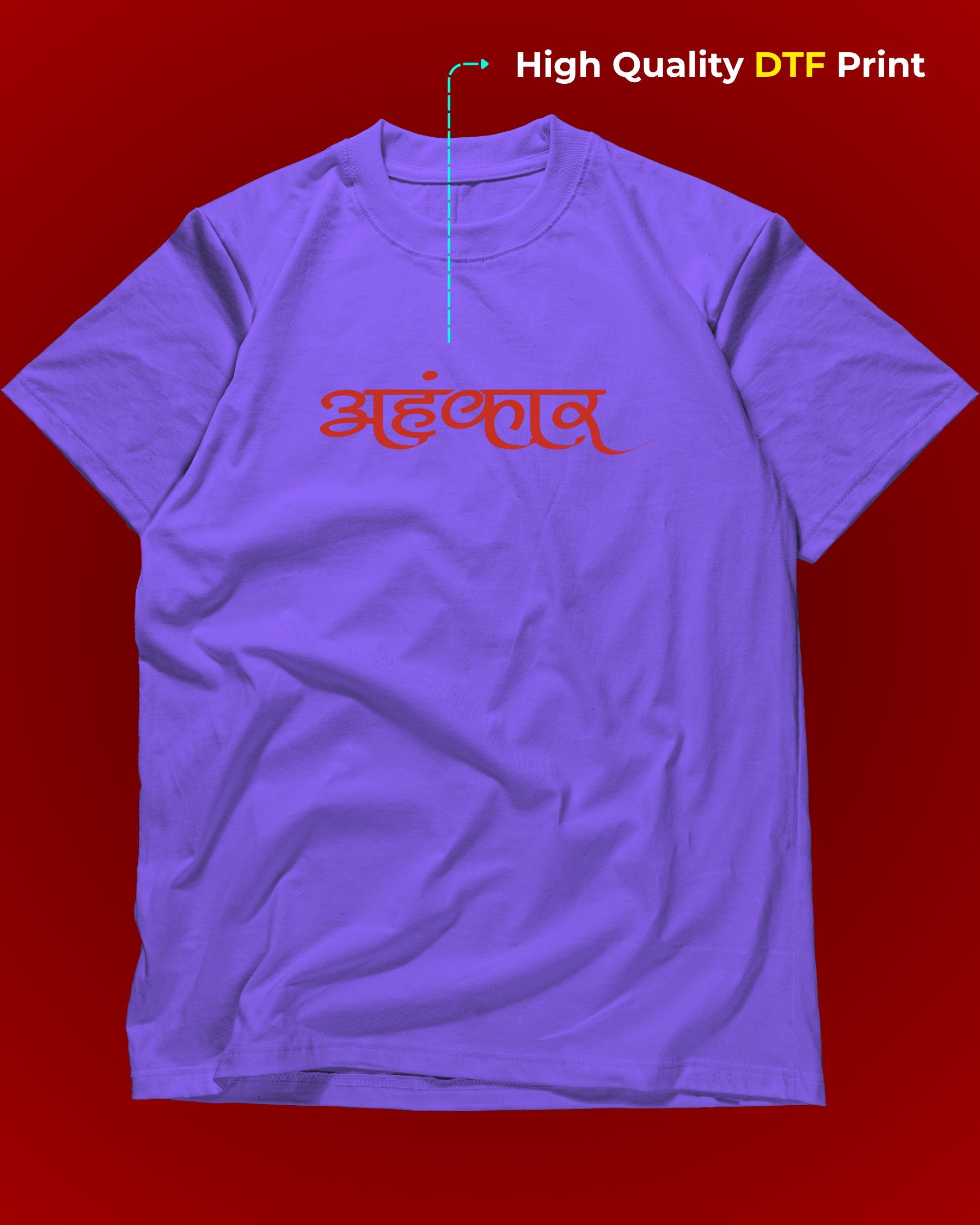 OverSize Kurukshetra Epic T Shirt Light Purple