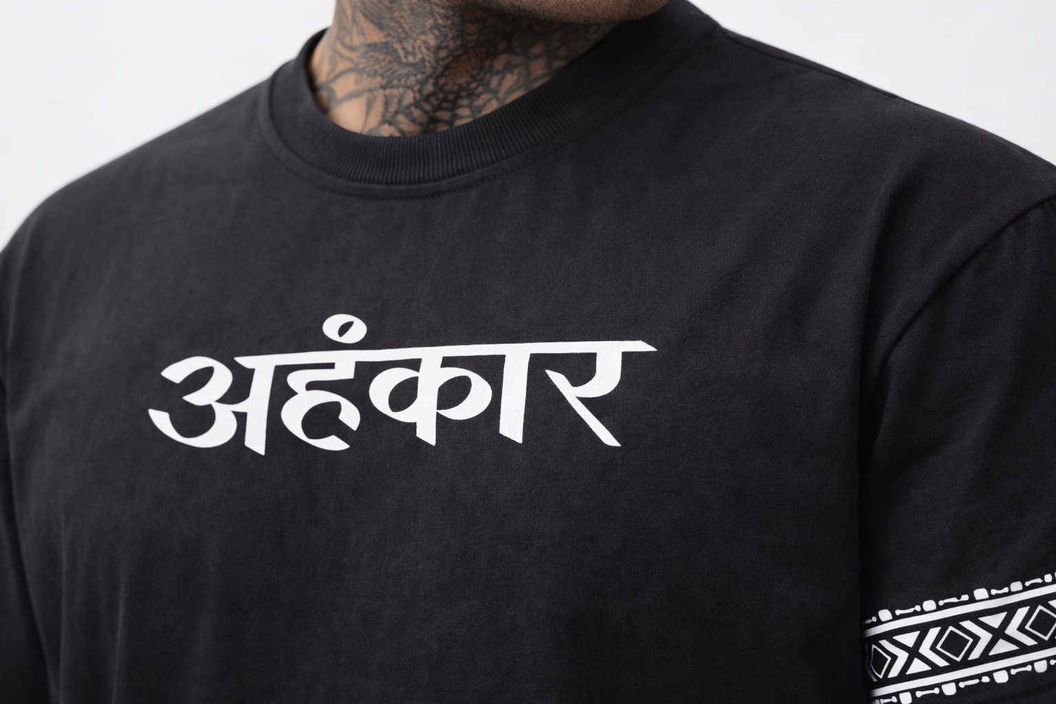 OverSize Kurukshetra Epic T Shirt Black