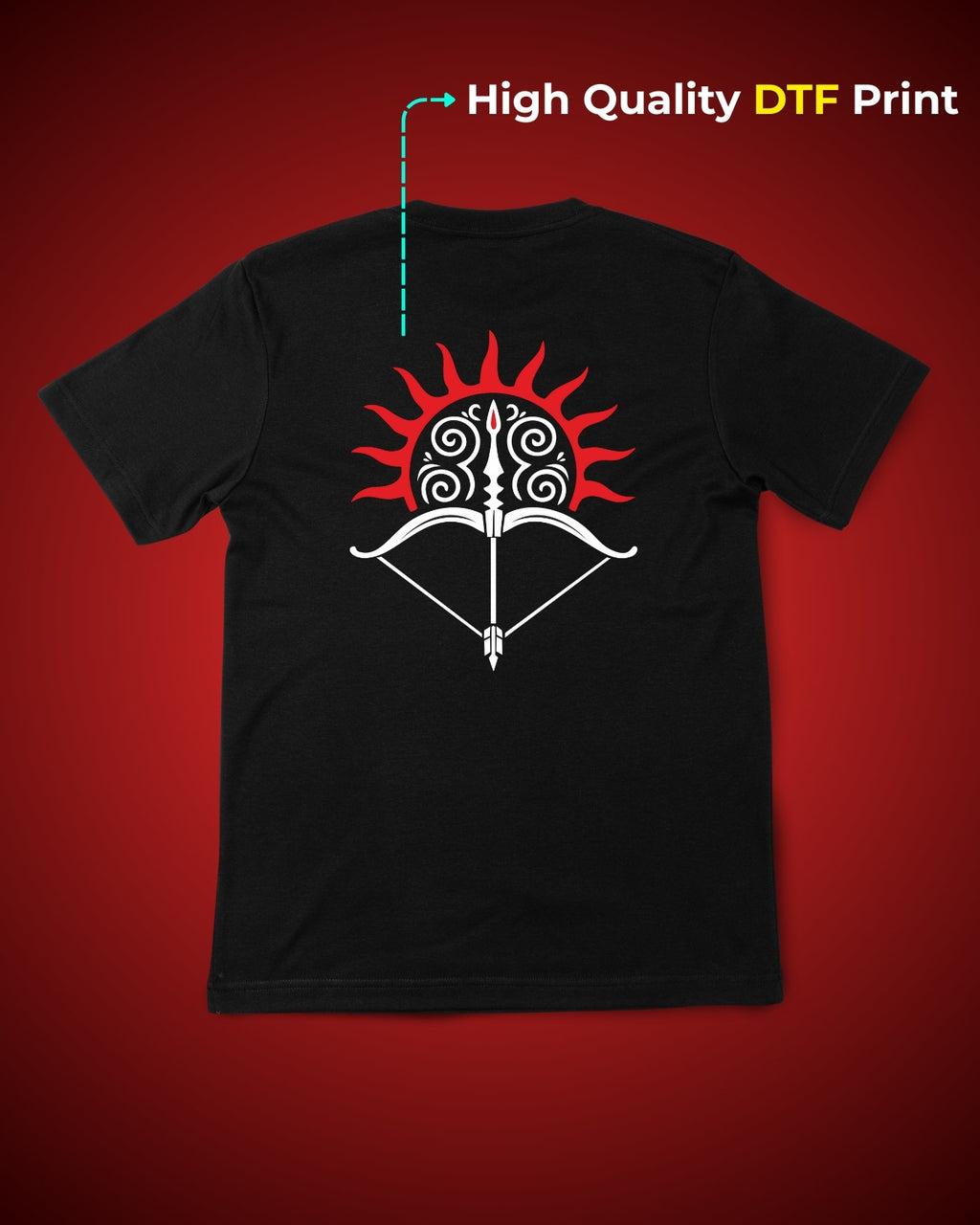 Karusetra Epic Black Oversized T Shirt