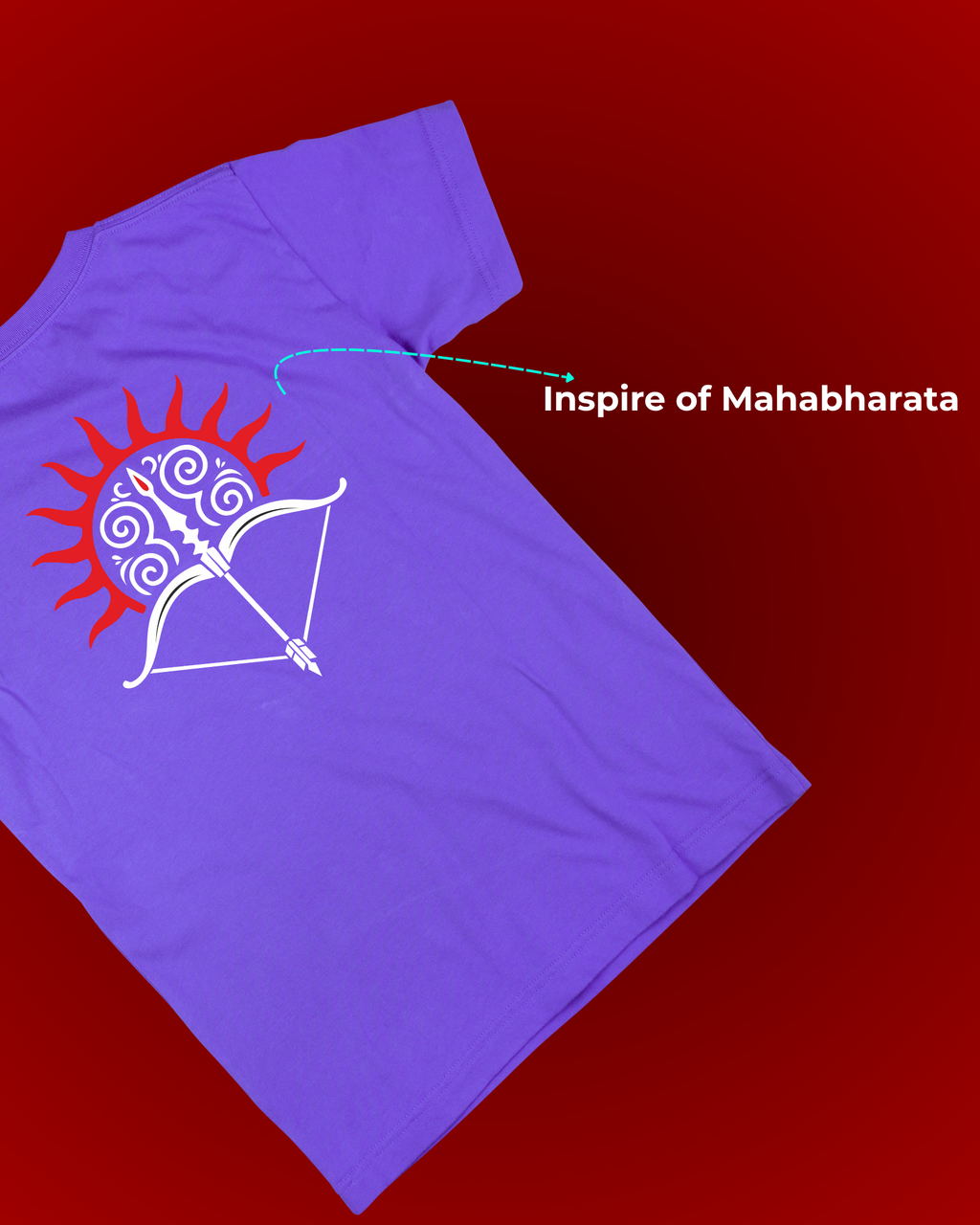 OverSize Kurukshetra Epic T Shirt Light Purple