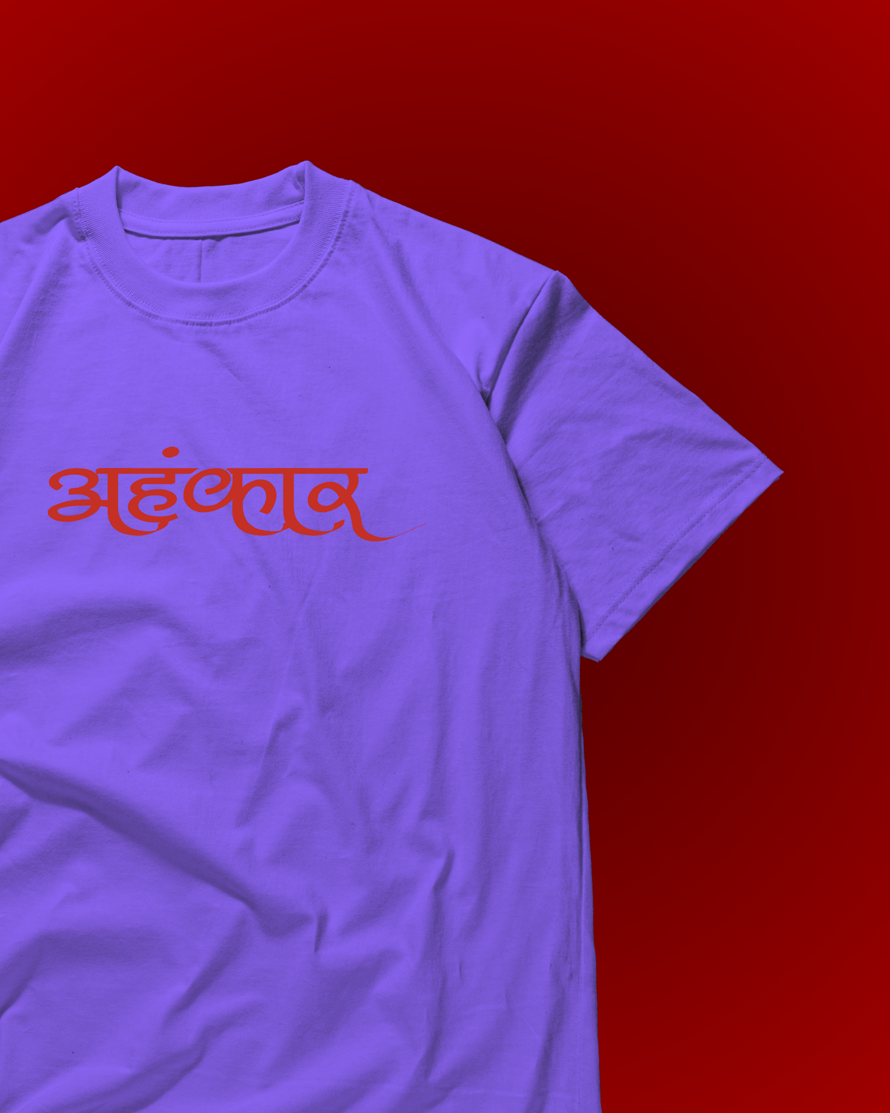 OverSize Kurukshetra Epic T Shirt Light Purple