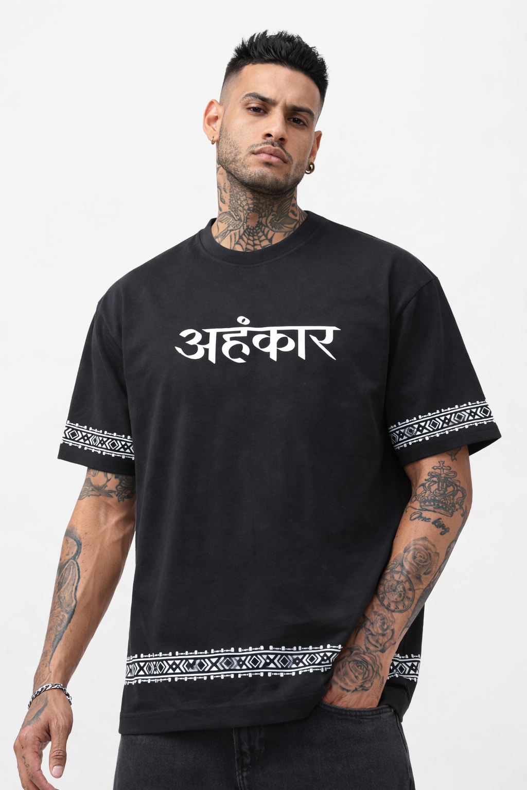 OverSize Kurukshetra Epic T Shirt Black