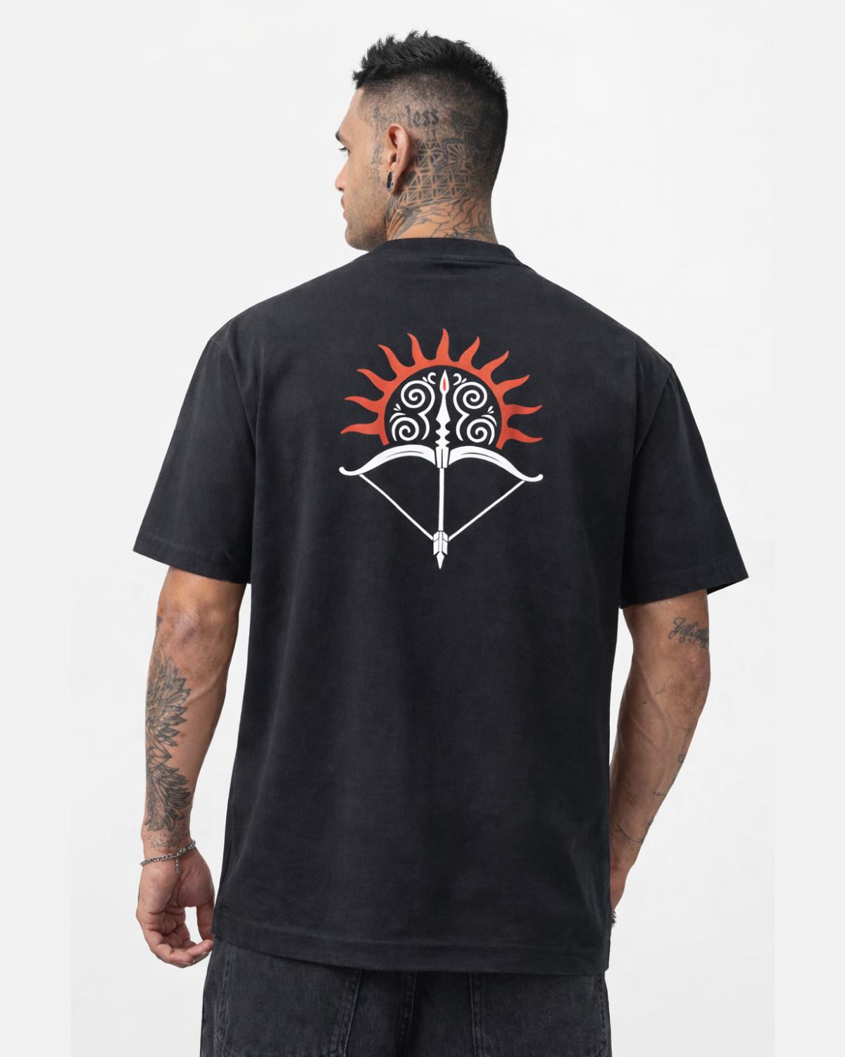 OverSize Kurukshetra Epic T Shirt Black